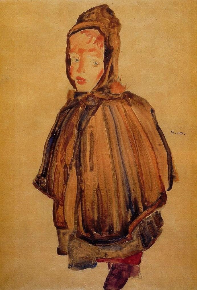 Egon Schiele Girl with Hood